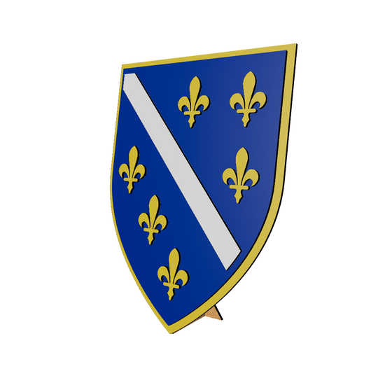3D model of the Republic of Bosnia and Herzegovina Shield.